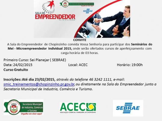 Sala do Empreendedor promoverá Seminário para Microempreendedores Individuais