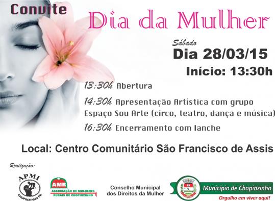 Convite Comemoração Dia da Mulher