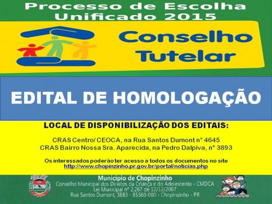 RELAÇÃO DOS CANDIDATOS AO PROCESSO SELETIVO DO CONSELHO TUTELAR