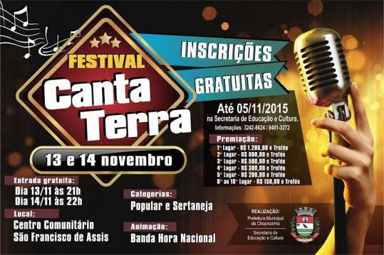 Canta Terra 2015. Participe!