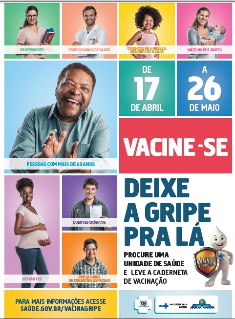 Campanha de Vacinação contra a Gripe segue até 26 de maio