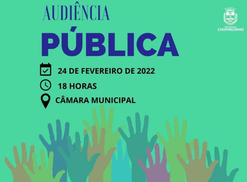 Município de Chopinzinho realizará Audiência Pública