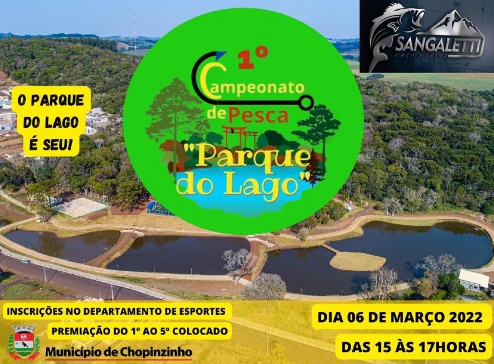 Vem aí o 1º Campeonato de Pesca ``Parque do Lago``