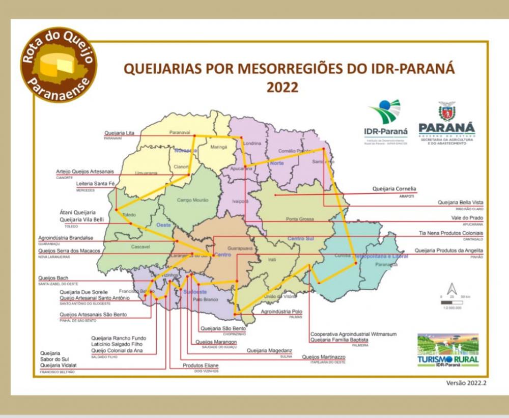 CHOPINZINHO ESTÁ NO MAPA DA ROTA DO QUEIJO PARANAENSE