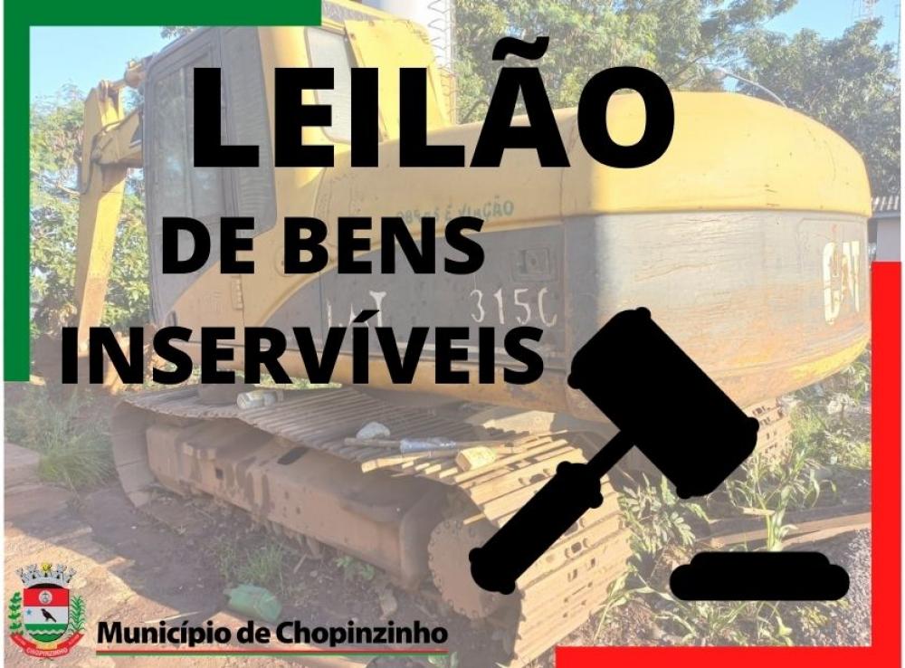 PREFEITURA MUNICIPAL DE CHOPINZINHO REALIZA LEILÃO DE INSERVÍVEIS