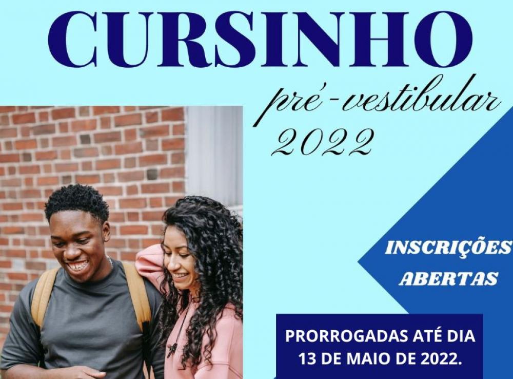 PRORROGADAS AS INSCRIÇÕES PARA CURSINHO PRÉ-VESTIBULAR