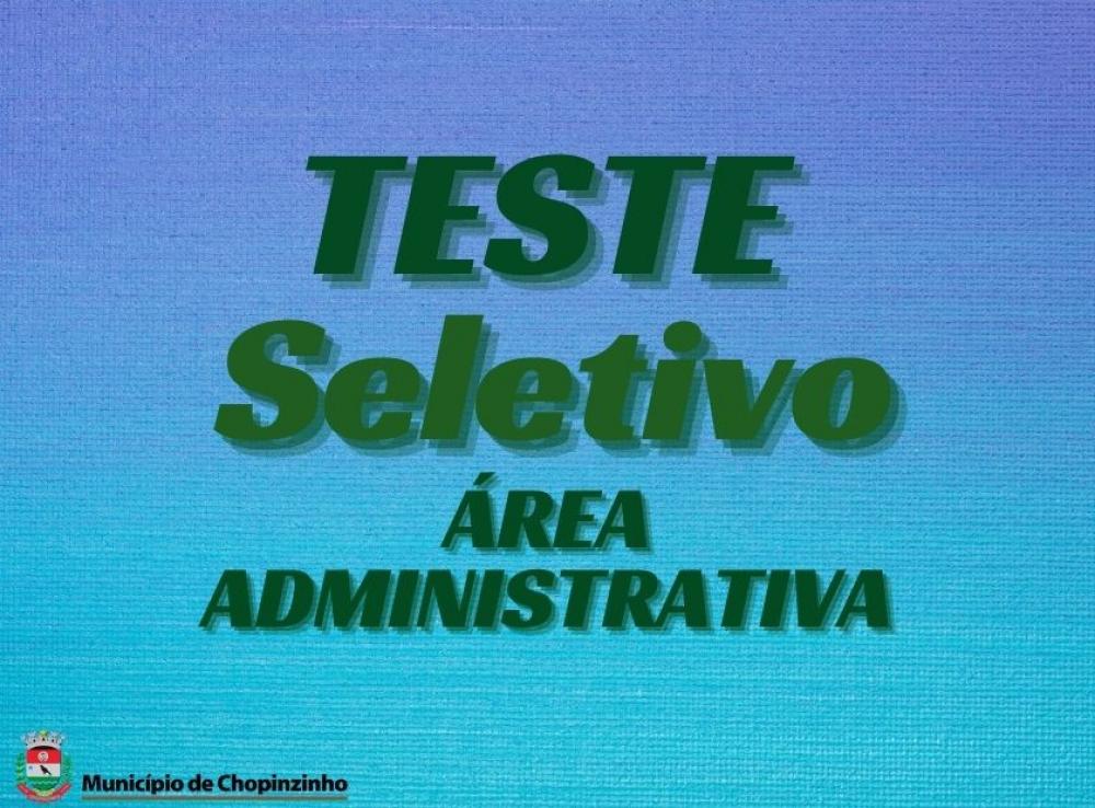 MUNICÍPIO DE CHOPINZINHO ABRE TESTE SELETIVO PARA ESTAGIÁRIO NA ÁREA ADMINISTRATIVA
