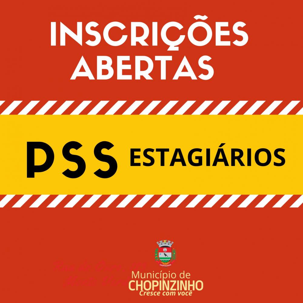 CHOPINZINHO ABRE INSCRIÇÕES PARA PROCESSO SELETIVO PARA ESTAGIÁRIOS