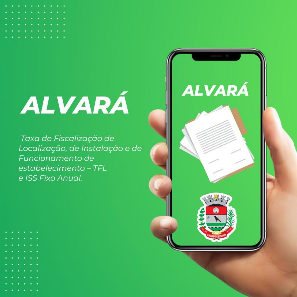 GUIAS DE TAXAS DE ALVARÁ E ISS FIXO ANUAL AGORA PODEM SER GERADAS PELO CONTRIBUINTE