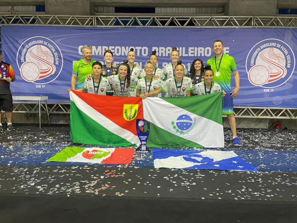 EQUIPE DE CHOPINZINHO CONQUISTA O PRIMEIRO LUGAR NO CAMPEONATO BRASILEIRO DE FUTSAL SUB 17.