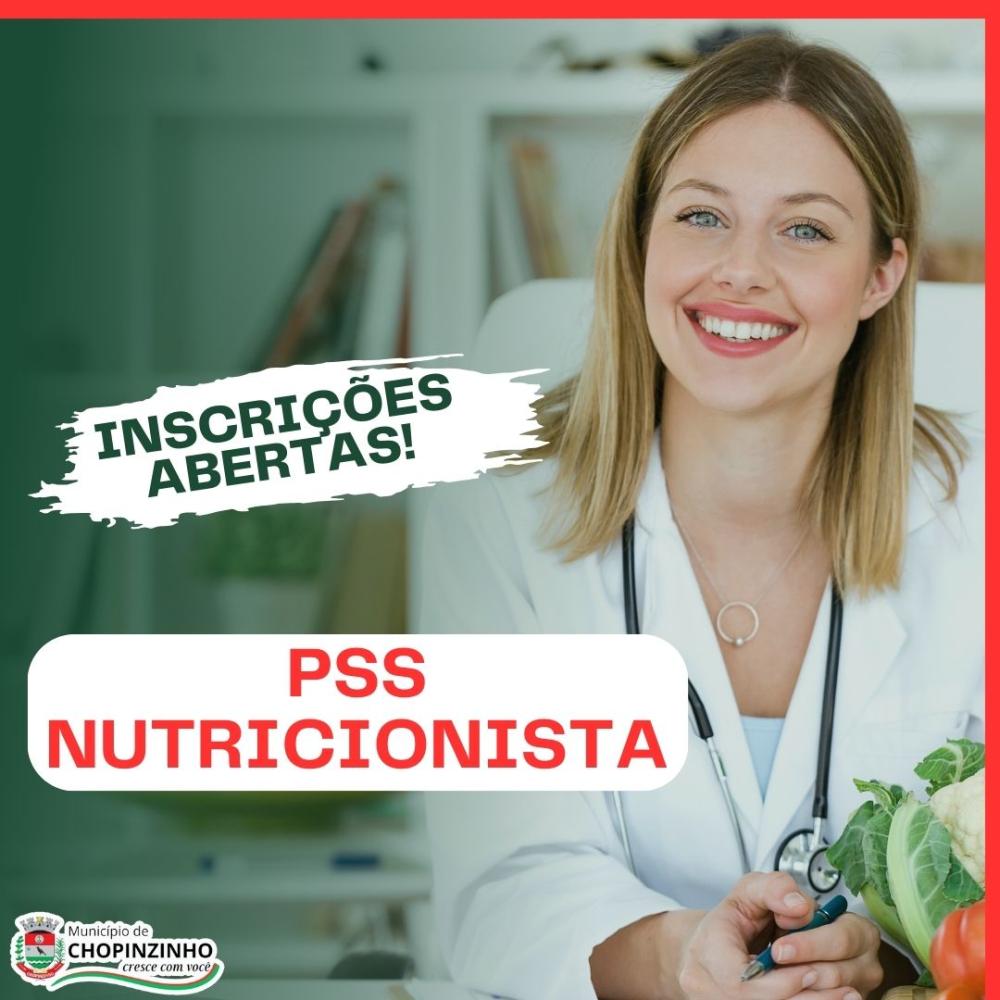 MUNICÍPIO DE CHOPINZINHO ABRE PROCESSO SELETIVO PARA NUTRICIONISTA.