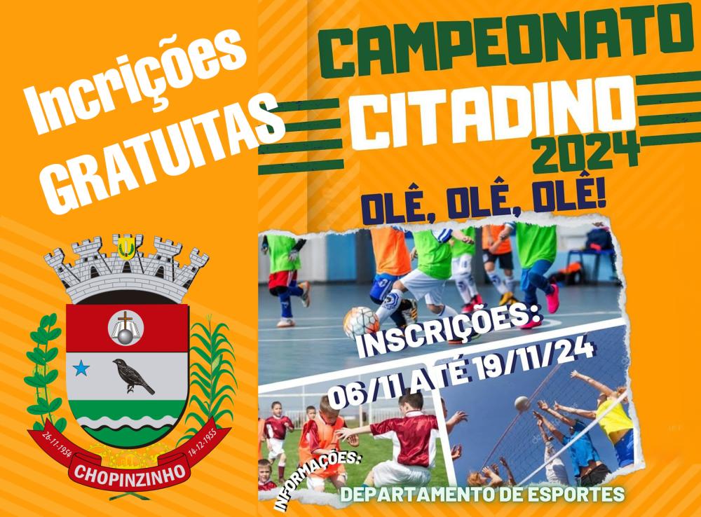 CITADINO - CATEGORIAS DE BASE - ESTÁ COM INSCRIÇÕES ABERTAS